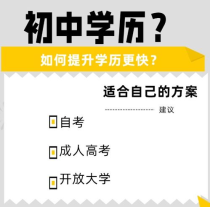 初中毕业可以读成人大学吗,初中毕业能报读成人大学吗？