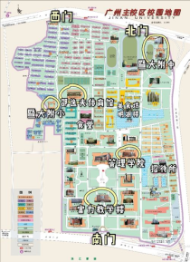 暨南大学校区专业分布,暨南大学校内地图是什么样子